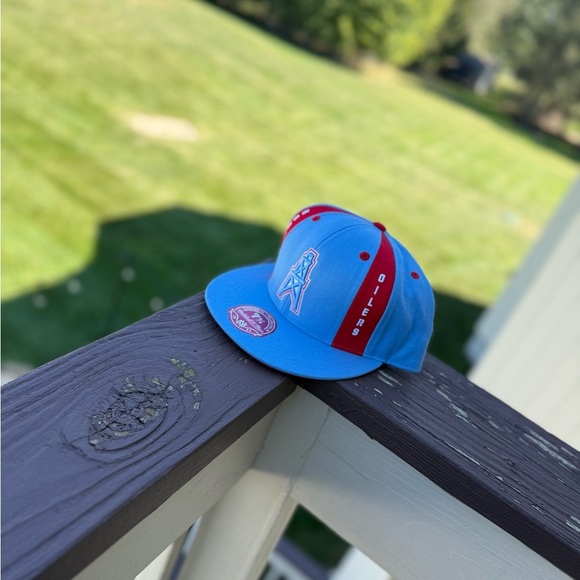 Mitchell & Ness Blue Houston Oilers NFL 7 3/4 - Picture 2 of 5